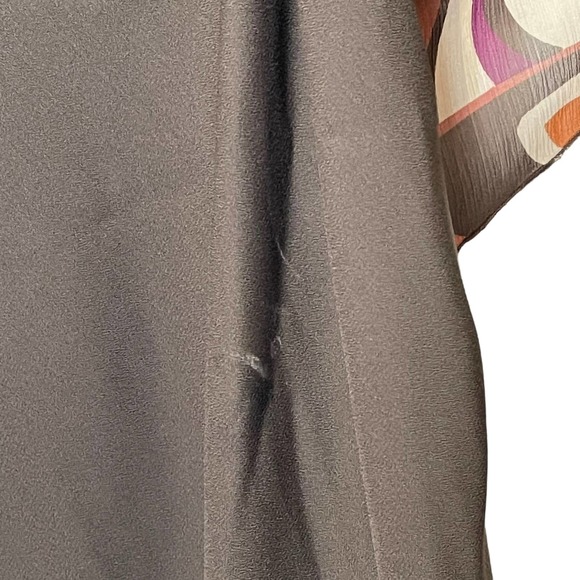 Apt9 Geometric V-Neck Overlay Tunic Sheer Blouse Inner Tank Top Women Size XL - Picture 7 of 9